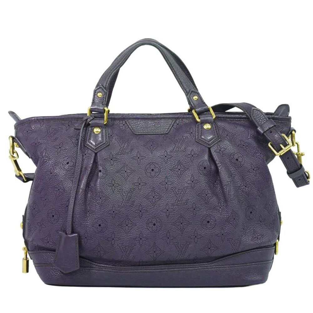 Louis Vuitton Stellar Mahina Leather Purple Leather Handbag